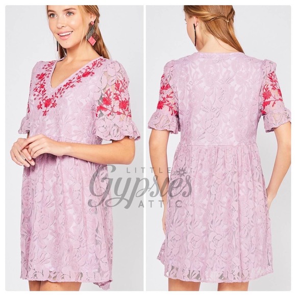 Entro Oh so Sweet Lace Baby Doll Dress - Picture 3 of 7